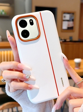 适用于一加Turbo6手机壳皮纹保护套全包防摔软边oneplus一加防摔高档橙色金属镜头turbo6v创意按键全包外壳