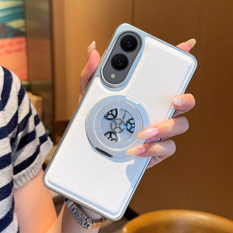 适用于三星Galaxy S25 Edge手机壳磨砂防指纹防摔简约三星S25Ultra商务解压360°选择齿轮支架三星S25保护套