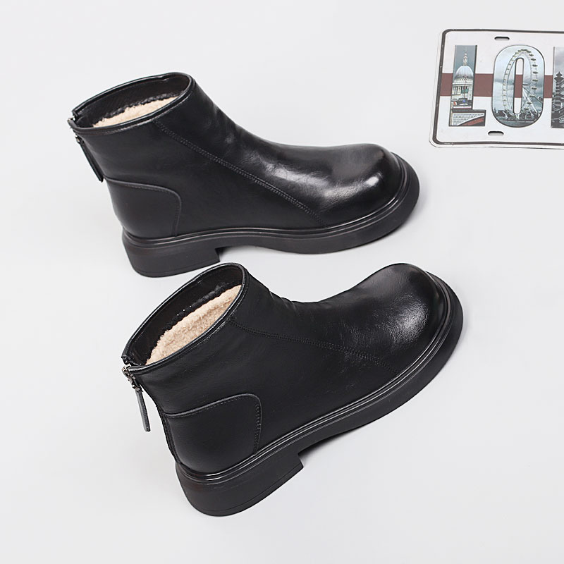 爆款大码女鞋41-43休闲棉靴2025冬季脚宽肥舒适保暖加绒时装靴女