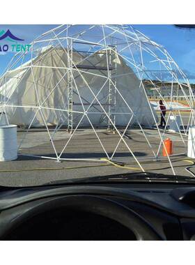 喷涂白色镀管球形篷房 搭简单锌快速建户外活演出动球形篷房