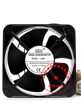 全新GBOC 20060 24V 1.60A 20060M24B-PW 20CM大风力散热风扇