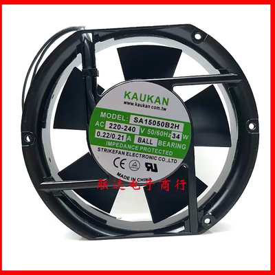 全新KAUKAN SA15050B2HL/B2H 220V 34W 17CM铝框机柜交流风扇