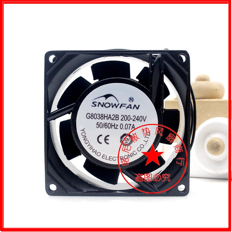 SNOWFAN G8038HA2B 200-240V 50/60Z 0.07A 8038双滚珠散热风扇