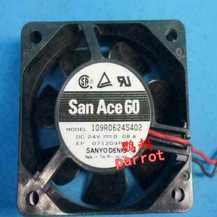 三洋SANYO 6025 109R0624S402 0.08A 2线变频散热风扇 24V 原装