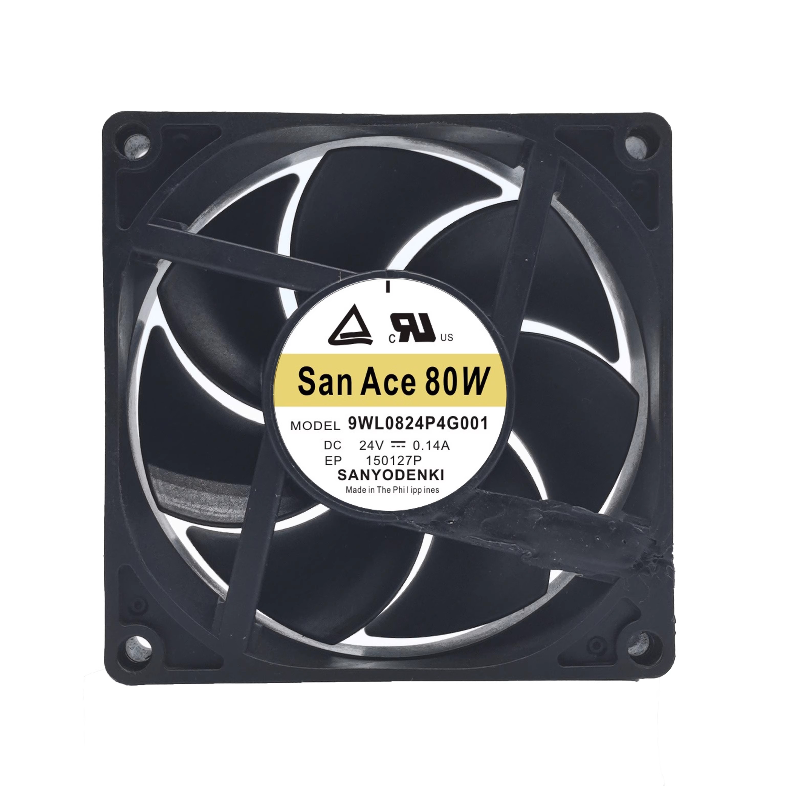 全新Sanyo三洋 9WL0824P4G001 24V 0.14A PWM调速直流散热风扇8CM