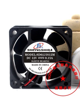 全新SD6025/7015/8015/8025/9225BLM/12M 12V 2线风扇 SHENGSHIDA