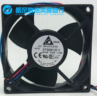 EFB0812EH 8CM 8025 12V 0.42A 双滚珠 大风量服务器风扇