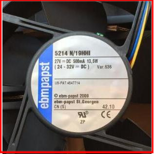 德国PAPST TYP 5214N/19HHI 27V 500mA 13.5W 变频器 4线散热风扇 电脑硬件/显示器/电脑周边 散热器/风扇 原图主图