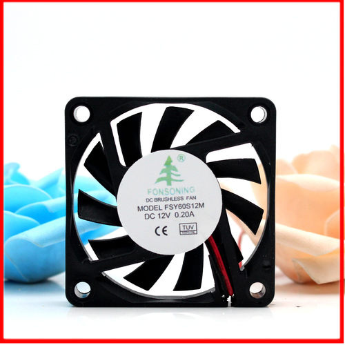 FSY60S12M 12V 0.20A 6cm 6010 低噪音长寿命超薄静音 散热风扇