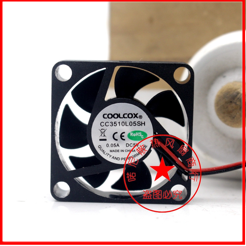 全新 COOLCOX CC3510L05SH 3510 5V 0.05A双滚珠机箱CPU散热风扇