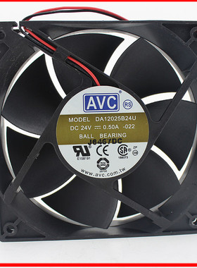 AVC 12厘米 DA12025B24U-022 12025 24V 0.5A 机箱大风量滚珠风扇