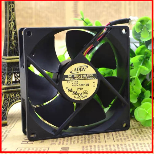 ADDA  9CM 9025双滚珠变频器风扇 24V 0.15A AD0924HB-A72GL 3线