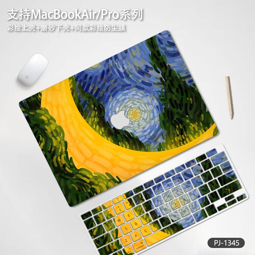 油画风适用苹果macbokir15