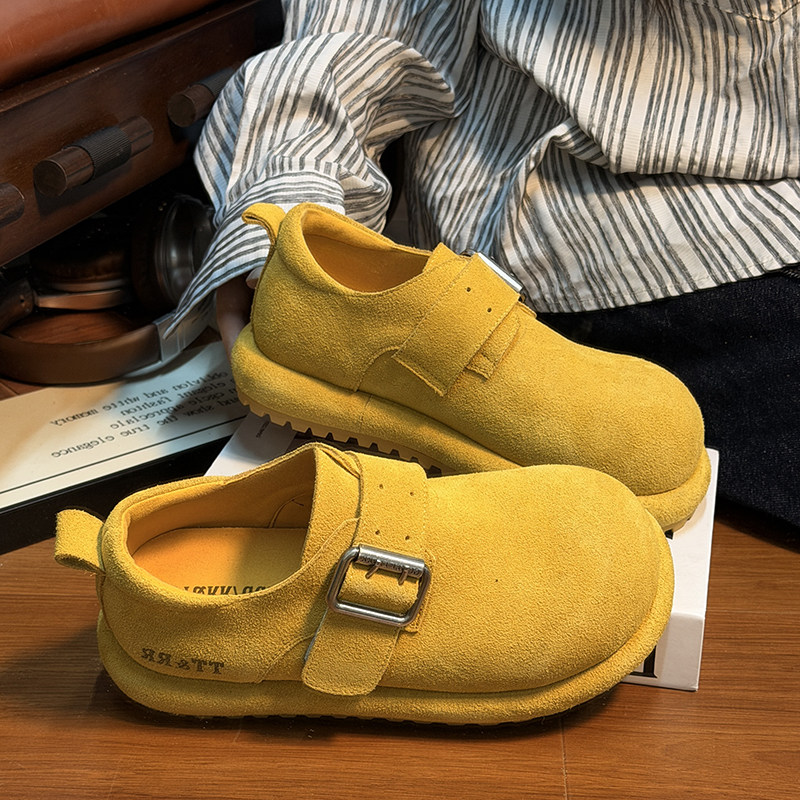 复古真皮大头面包鞋女厚底松糕丑萌勃肯鞋小个子增高休闲鞋乐福鞋,女鞋,勃肯鞋/软木鞋,淘宝优惠券,粉丝福利购,淘宝优惠卷