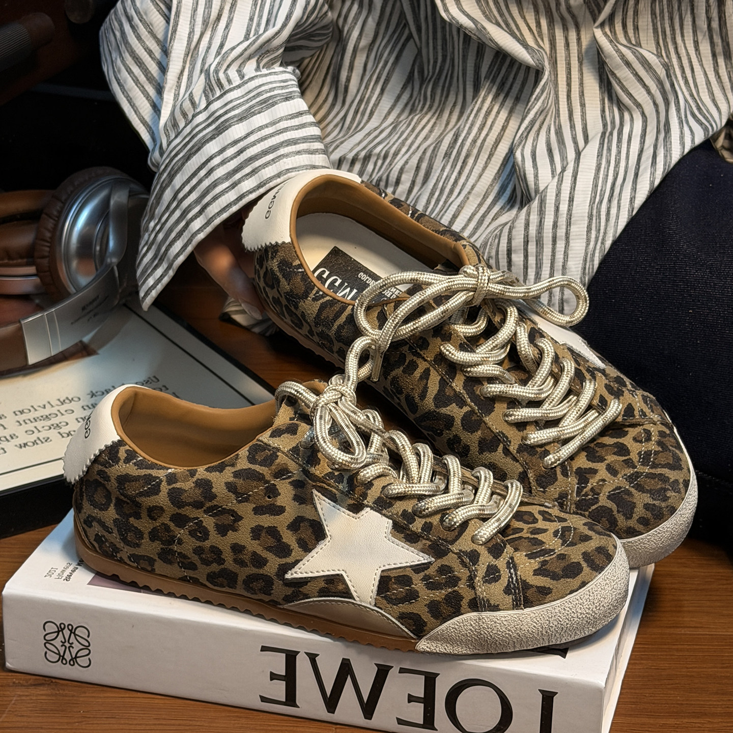 2026新款复古真皮擦色做旧脏脏小脏鞋女百搭系带平底星星休闲板鞋,女鞋,德训鞋,淘宝优惠券,粉丝福利购,淘宝优惠卷