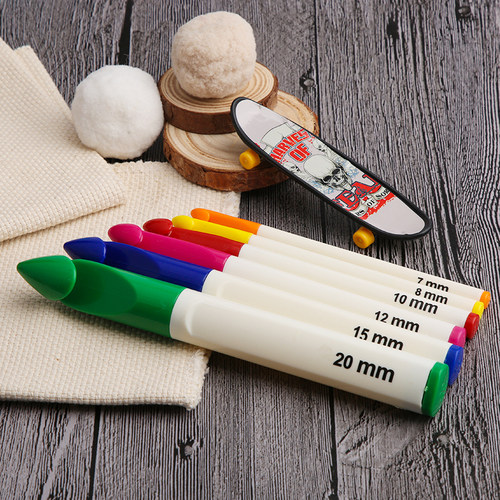 diy彩色特大号编织毛线围巾钩针