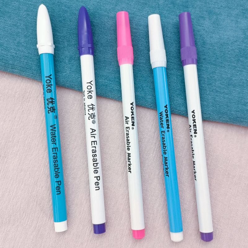 自动消失笔优克单头褪色笔紫色服装划线点位笔气消笔十字绣裁剪