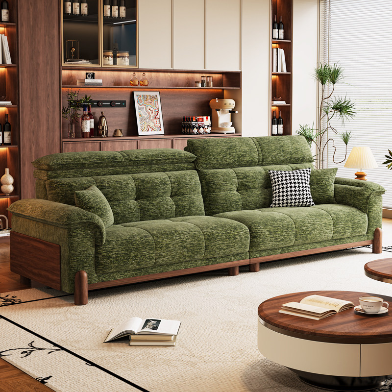 欧梦巢中古风布艺沙发客厅小户型新款复古绿色雪尼尔可拆洗沙发,住宅家具,皮布沙发,淘宝优惠券,粉丝福利购,淘宝优惠卷