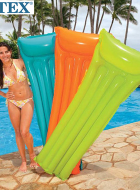 正品INTEX游泳圈成人充气水上浮床充气床海滩垫荧光浮排 59703