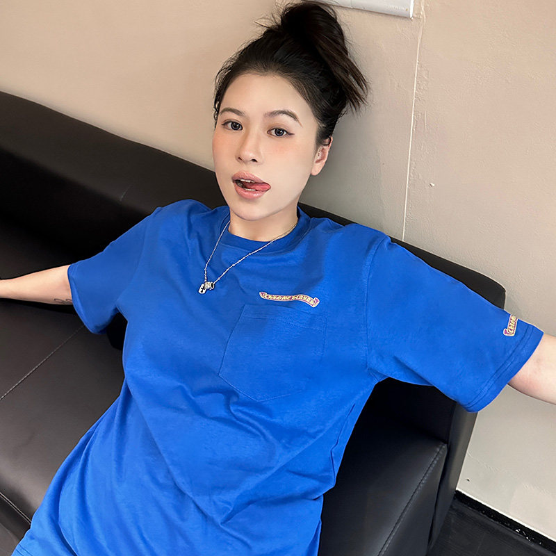 短袖梵文薄款全棉夏天亮色短袖