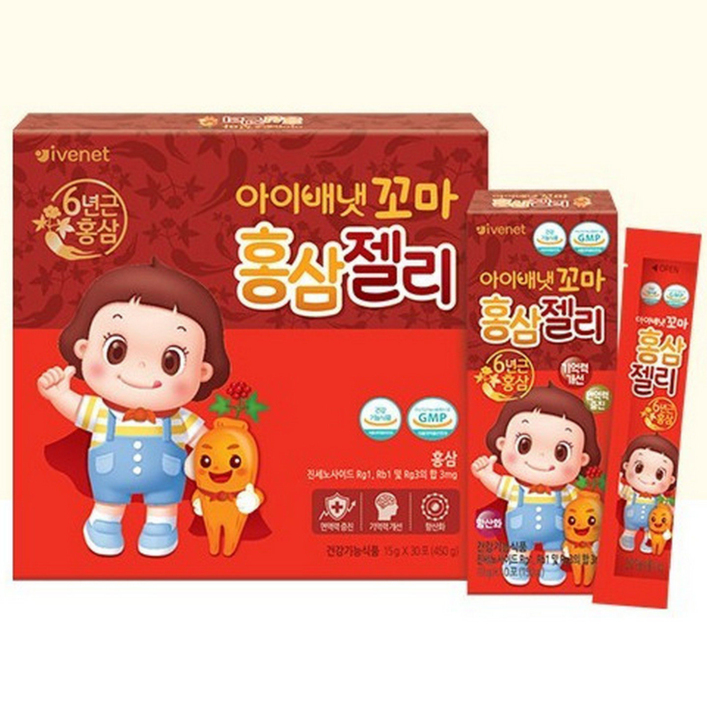 爱味以红参软糖 一天一次,一次一袋 3岁起