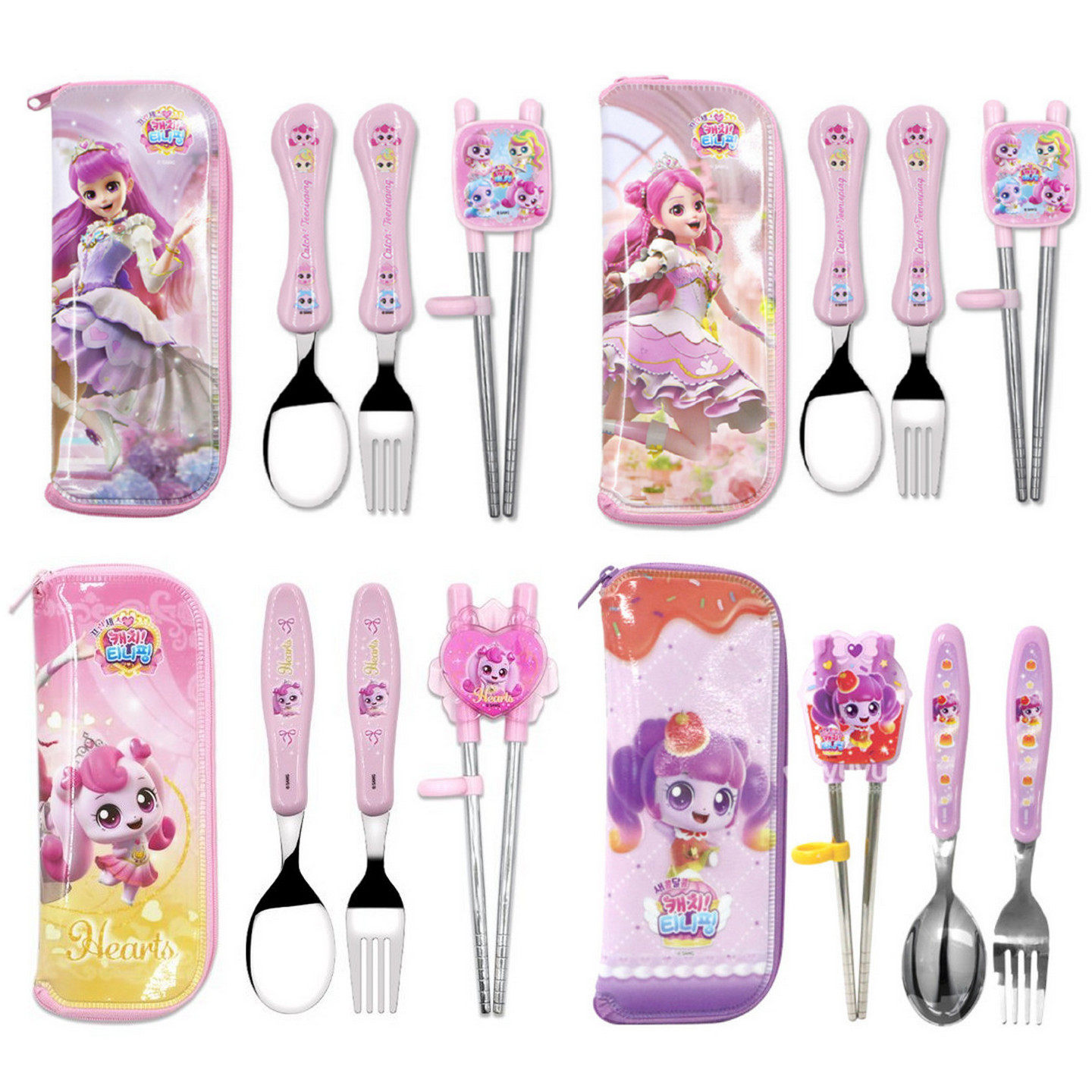 用品 爱心萌柯勺叉筷皮革盒套装 图案任选