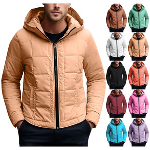 Mens hooded coat, warm cotton jacket冬季男士连帽外套保暖棉衣