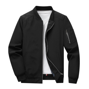 Men's coat baseball jacket男士韩版外套纯色立领长袖棒球服夹克