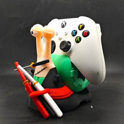 海贼王电话虫主题游戏手柄支架PS4/5 XBOXSWITCH个性桌搭手办摆件