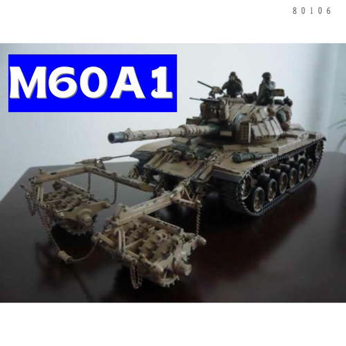 包邮 80106 以色列M60A1主站坦克 1/35小号手模型（电动+扫雷轮）
