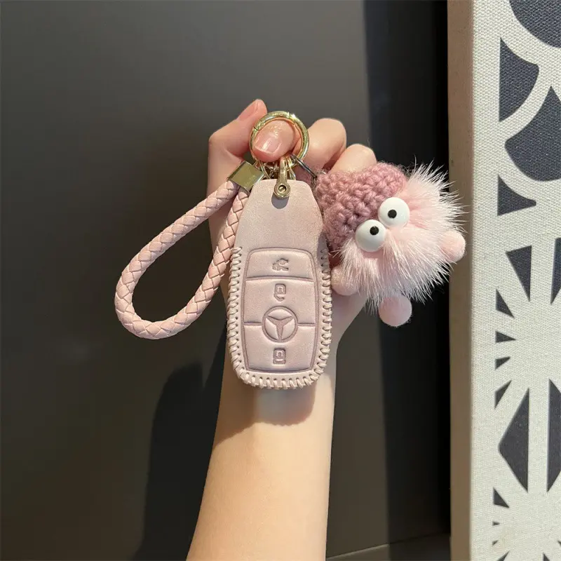奔驰钥匙套新A级C级E级E300L A200L包C260L车壳GLC300/GLE/GLA扣