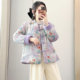 新款 新中式 中国风碎花盘扣棉服女2025冬季 加厚保暖双面穿棉袄外套