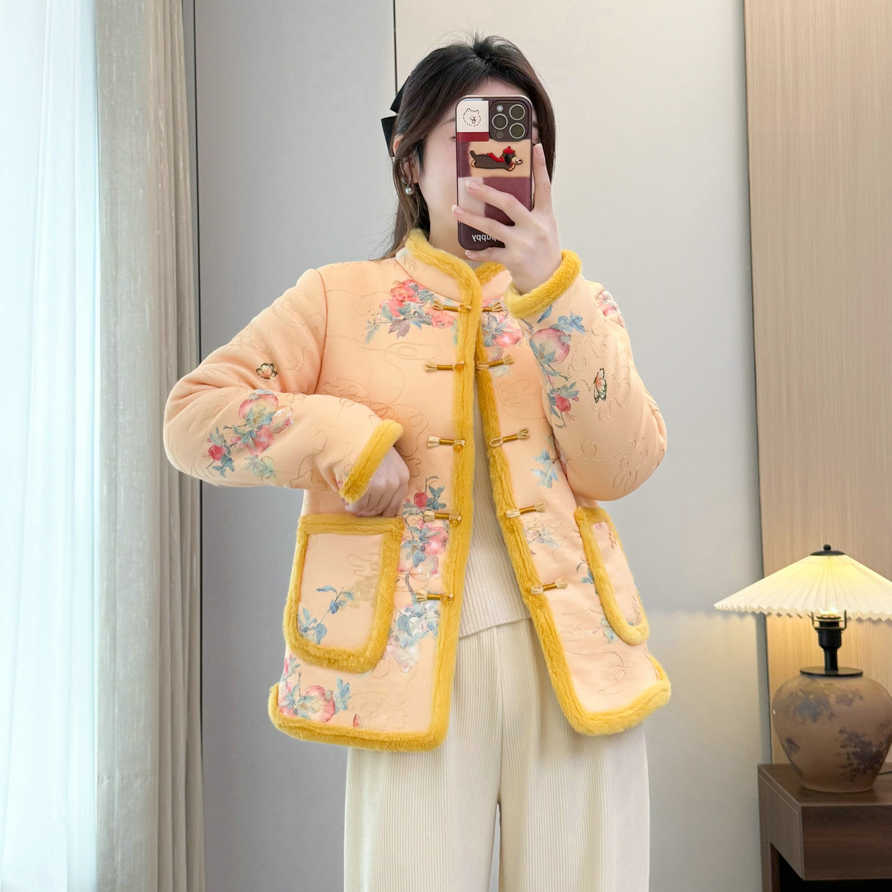 新中式国风复古盘扣加绒加厚棉衣