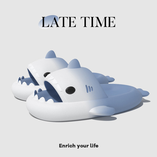 踩屎感鲨鱼拖鞋女夏季室内家居