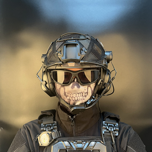 Cod幽灵骑士战术头盔骷髅面具套装摩托机车骑行护目镜防护安全盔