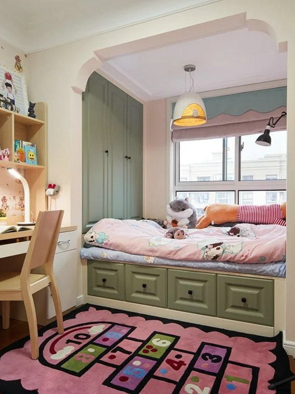 Pink girl princess cartoon children's carpet living room coffee table bedroom bedside kindergarten early education yoga dance blanket