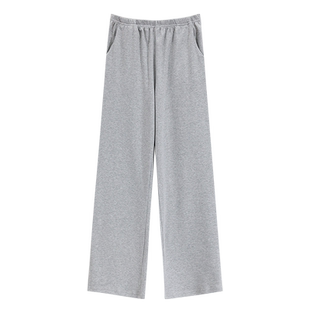 卡之恋睡裤女夏季薄款纯棉长裤灰色阔腿裤运动裤休闲加大码家居裤