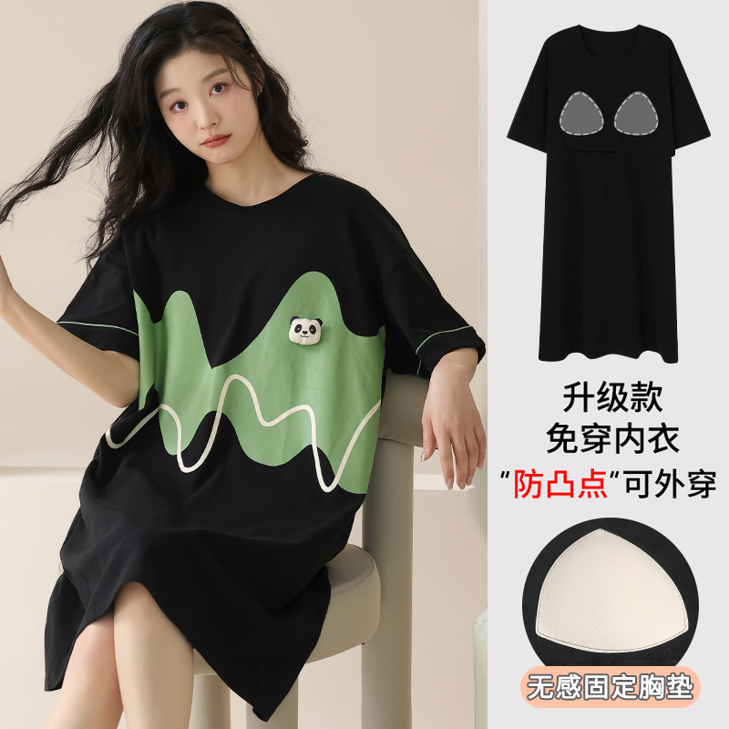 卡之恋纯棉夏季女睡裙图片