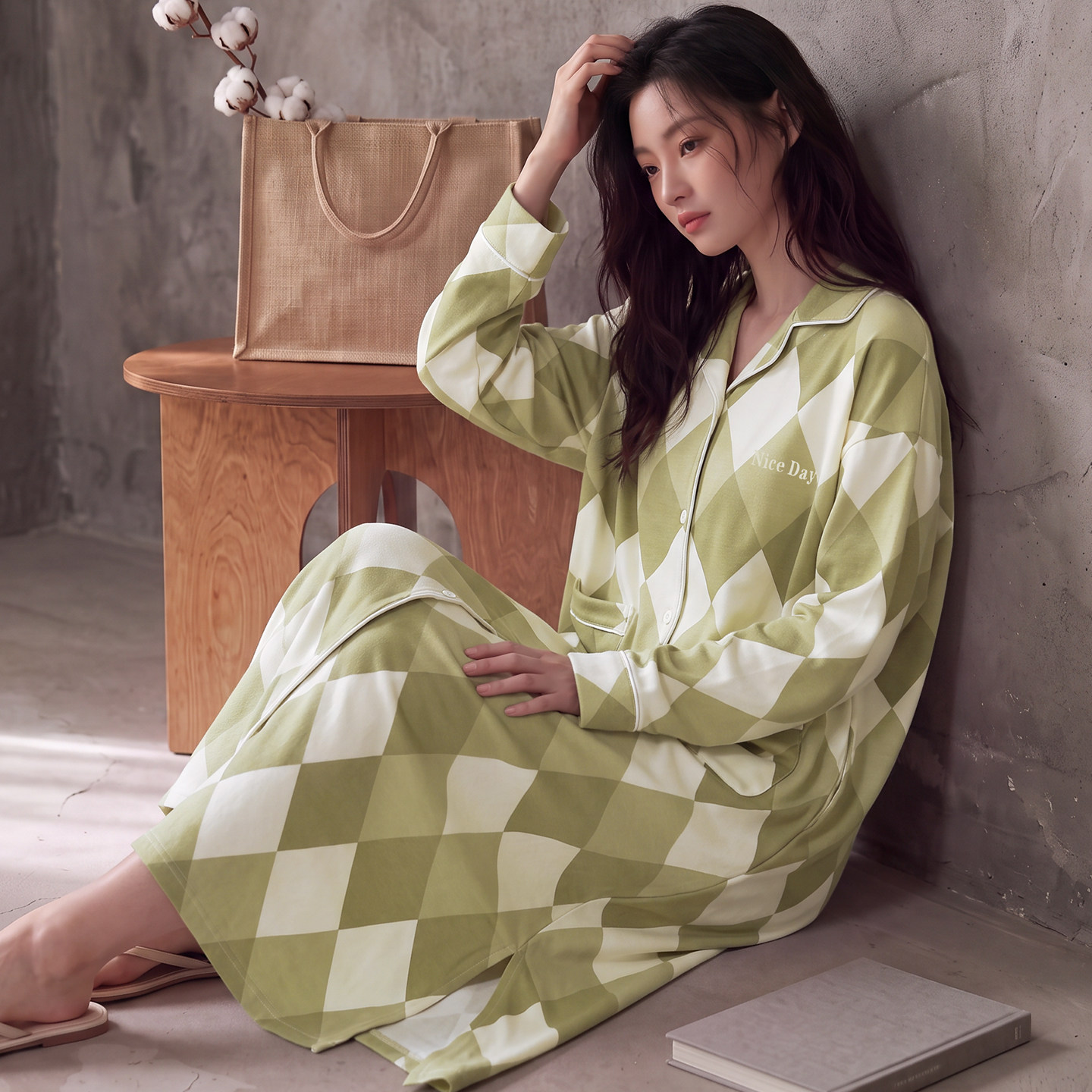 卡之恋纯棉女睡裙新款