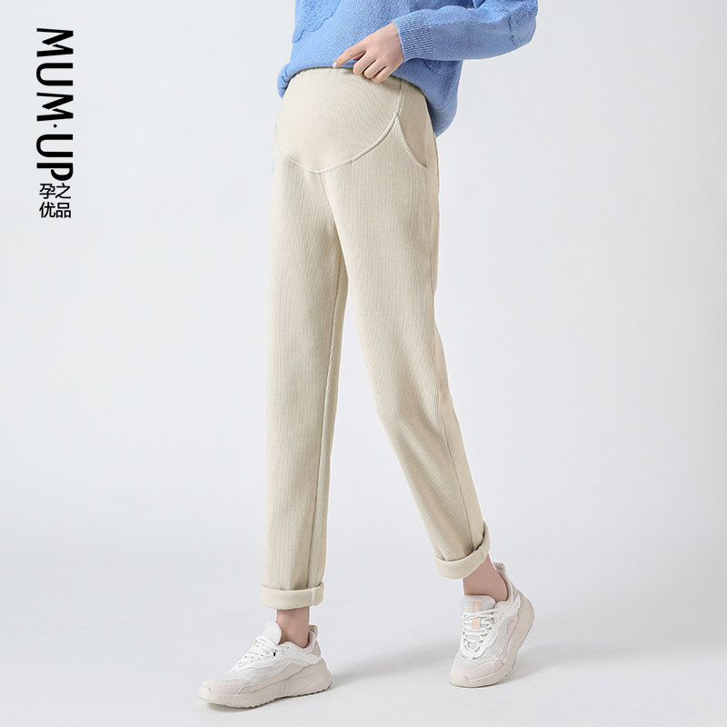 孕之优品孕妇直筒裤针织裤秋冬外穿大码白色加厚棉裤宽松孕妇裤女,孕妇装/孕产妇用品/营养,孕妇直筒裤,淘宝优惠券,粉丝福利购,淘宝优惠卷