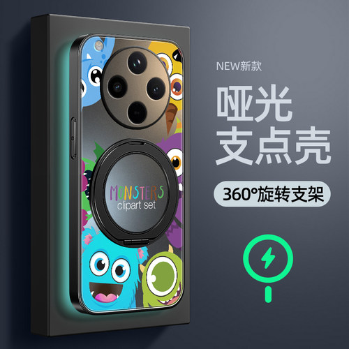 适用OPPOFindx8手机壳新款Findx7pro防摔Findx5保护套Findx6旋转支架怪兽磁吸x3亚克力磨砂男款网红爆款