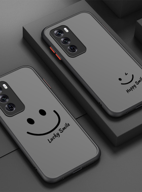 happy微笑适用opporeno12手机壳Reno12pro保护套OPPO外壳0pp0reon12新款肤感女男镜头全包防摔卡通外壳
