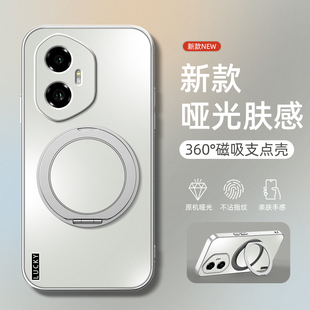 60男款 适用荣耀300手机壳新款 power荣耀100pro旋转支架磁吸荣耀90gt哑光80磨砂lucky英文70 200 华为荣耀400