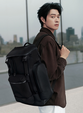 【魏大勋同款】TUMI/途明 HARRISON男士时尚翻盖抽绳设计双肩背包