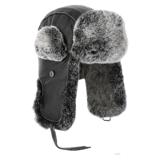 獭兔毛雷锋帽男冬季皮毛一体中老年防寒东北保暖护耳真羊皮棉帽子