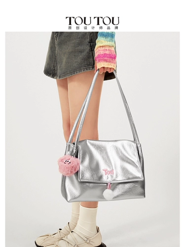 Оригинальная дизайнерская серебряная вместительная и большая глина, милая сумка на одно плечо, сумка через плечо, новая коллекция
