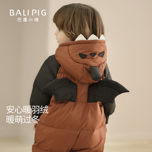 宝宝羽绒服连体衣冬季 加厚白鸭绒哈衣超萌可爱男女宝衣服婴儿冬装