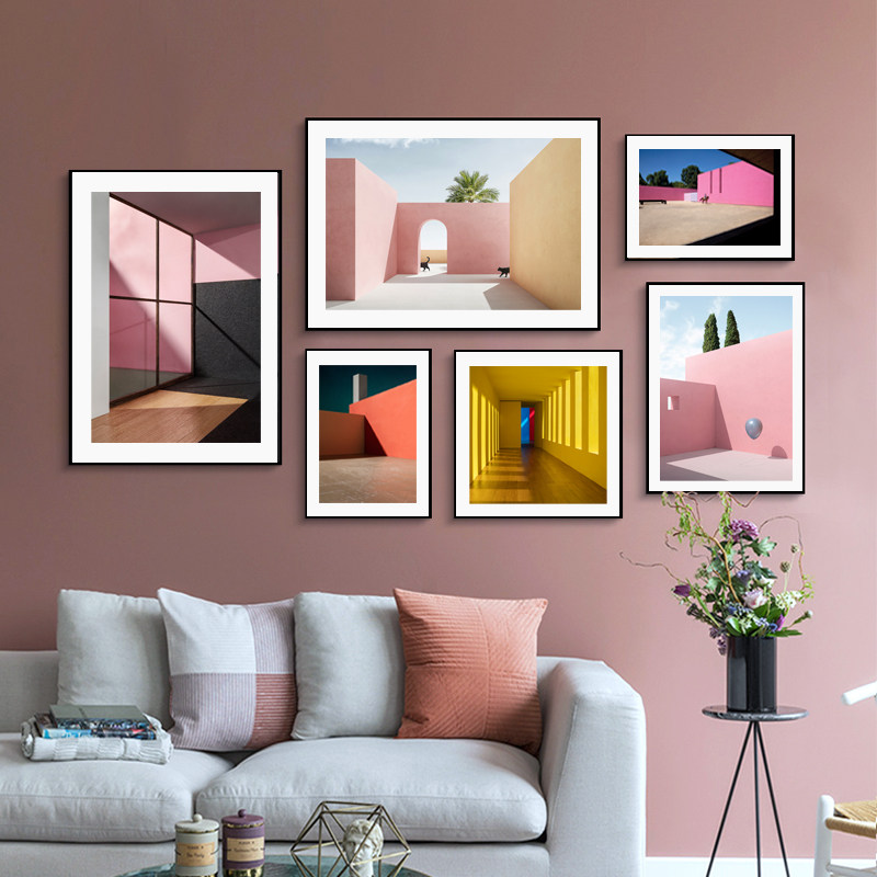 原版光与影装饰画北欧风摄影画客厅组合墙画空间艺术挂画电表箱画