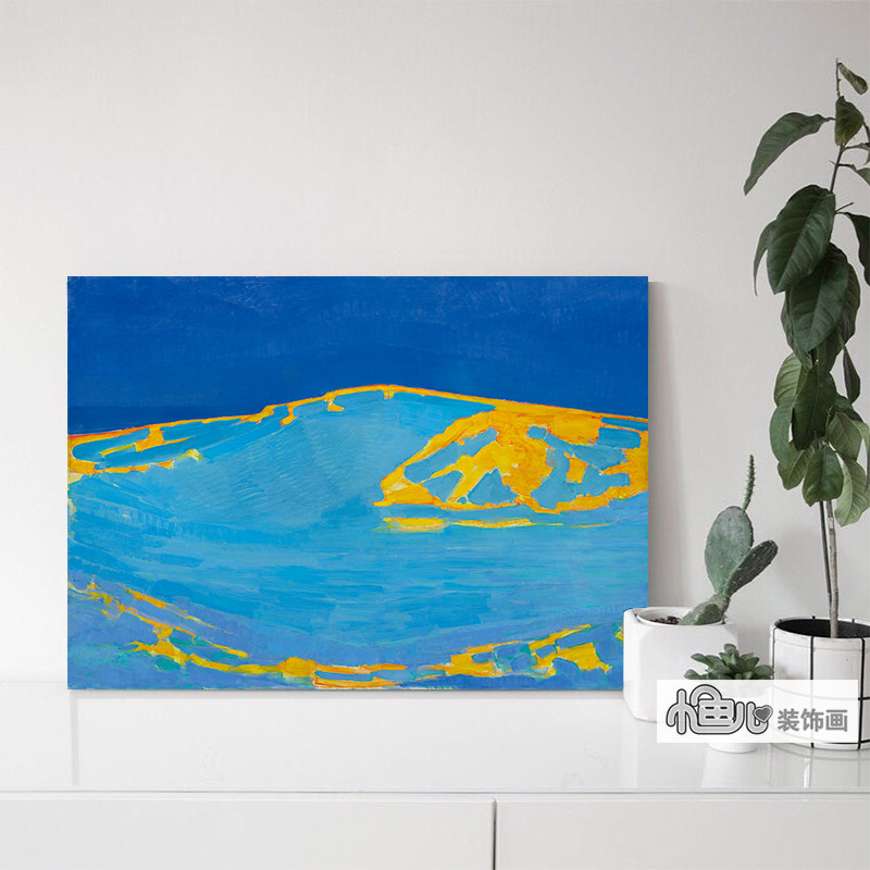 新mondrian蒙德里安《方舟》红黄蓝装饰画抽象油画书房工作室挂画