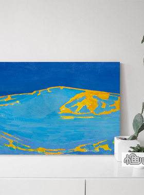 新Mondrian蒙德里安《方舟》红黄蓝装饰画抽象油画书房工作室挂画